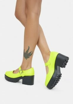 Koi Footwear Yellow Tira Mary Janes