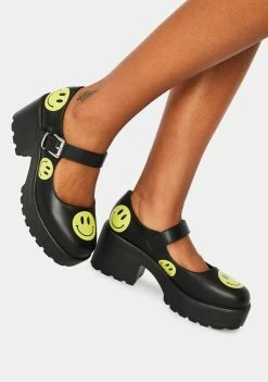 Koi Footwear Be Happy And Smile Mary Janes Heels