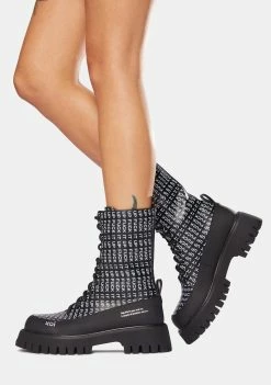 Koi Footwear Boots & Booties Black F It Up Military Boots