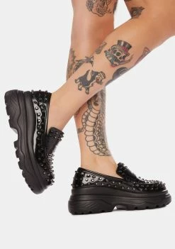 New ✔️ Koi Footwear Swarm Studded Myth Loafers Platforms 🎉 8 Koi Footwear Swarm Studded Myth Loafers Platforms