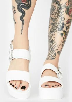Koi Footwear Platforms White Sitri Chunky Platform Sandals