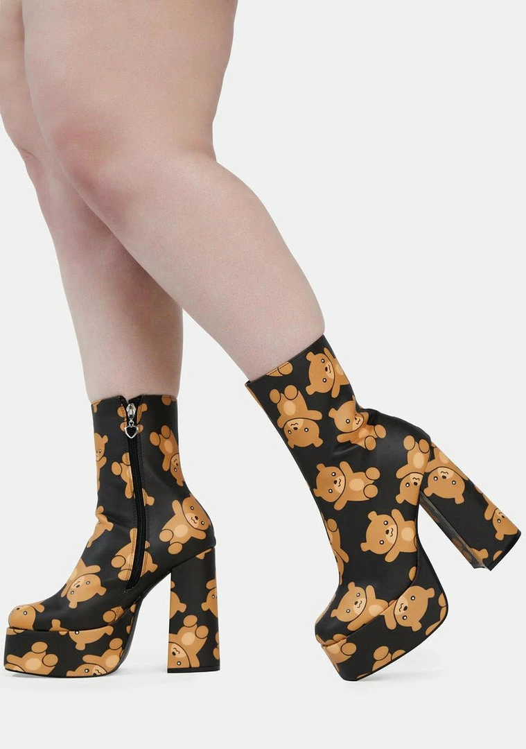 Best Sale ⌛ Koi Footwear Bungle Burden Teddy Platform 🥾 Boots Platforms ❤️ 7 Koi Footwear Bungle Burden Teddy Platform Boots Platforms