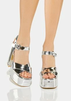 Koi Footwear Chidori Metallic Platform Heels
