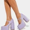 Koi Footwear Lavender Sweet Attitude Platform Heels