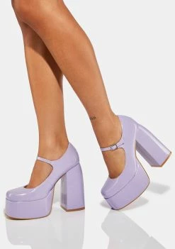 Koi Footwear Lavender Sweet Attitude Platform Heels