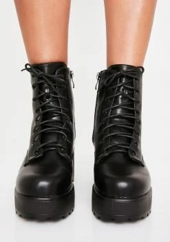 Koi Footwear Lace-Up Boots Gin Platform Boots