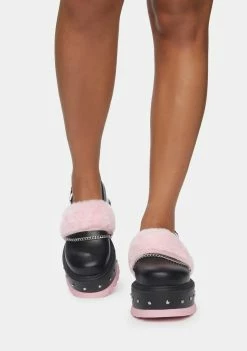 Koi Footwear Chibi Faux Fur Sandals
