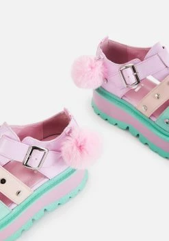 Koi Footwear Platforms Rainbow Nyoka Pastel Sandals