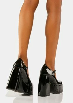 Koi Footwear Platforms Black Sweet Attitude Platform Heels
