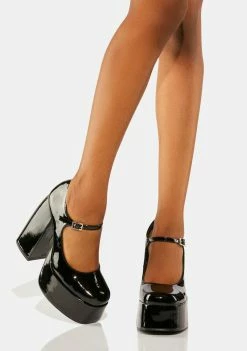 Koi Footwear Platforms Black Sweet Attitude Platform Heels