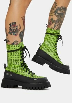 Hot Sale ๐ Koi Footwear F It Up Military ๐ฅพ Boots โ๏ธ 8 Koi Footwear F It Up Military Boots