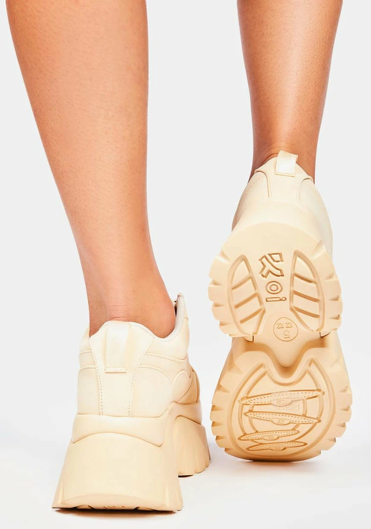 Budget ๐ Koi Footwear Platforms Cream Earthling Platform ๐ Sneakers โญ 7 Koi Footwear Platforms Cream Earthling Platform Sneakers