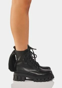 Koi Footwear Combat Boots Ink Exclusive Hair Boots