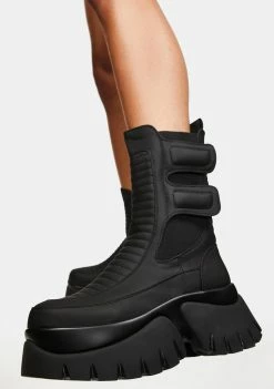 Koi Footwear Cerebus Combat Boots Lace-Up Boots