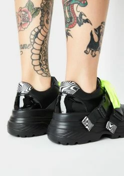 Koi Footwear Black Rom Futurist Platform Sneakers