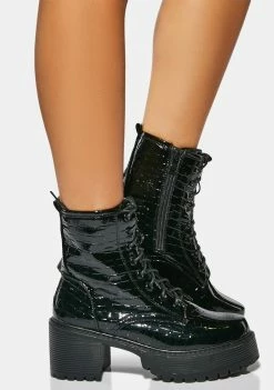 Koi Footwear Osage Croc Combat Boots