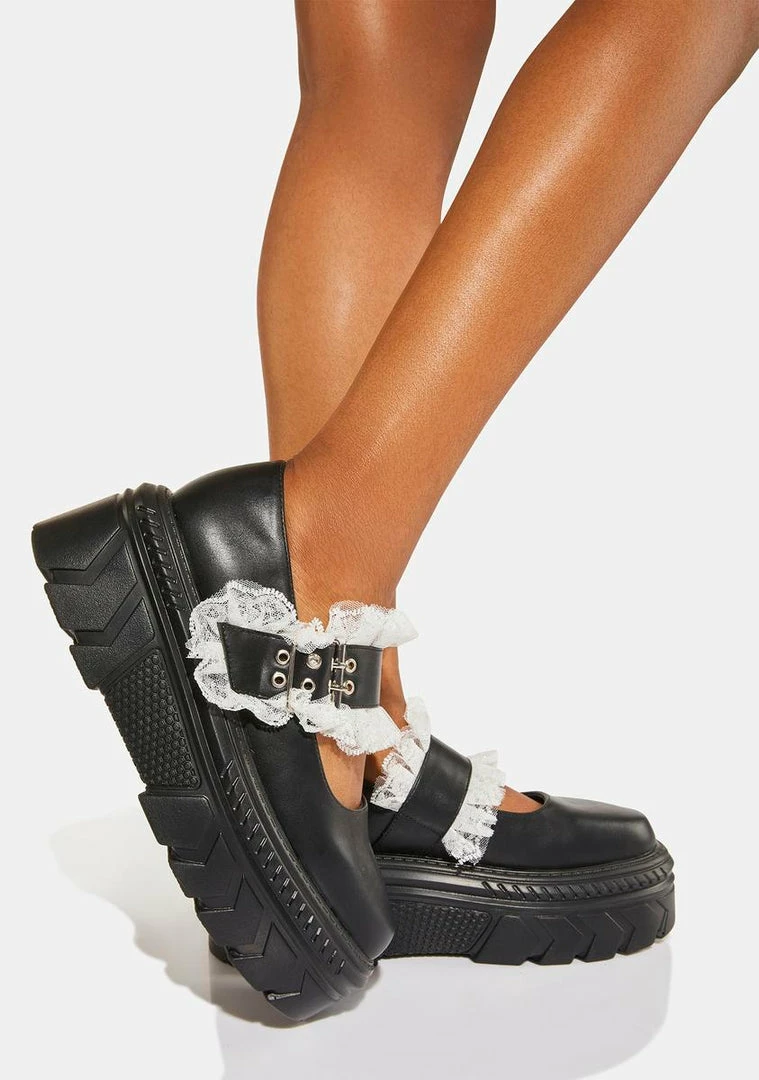 New ๐ Koi Footwear Platforms Rococco Corsage Platform Mary Janes ๐ 4 Koi Footwear Platforms Rococco Corsage Platform Mary Janes