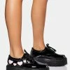 Koi Footwear Platforms Patent Pink Heart Sneakers