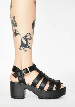 Koi Footwear Platforms SII Strappy Cleated Sandals