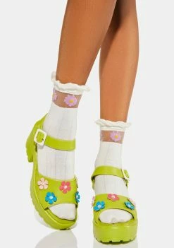 Koi Footwear Cozy Flower Garden Chunky Sandals