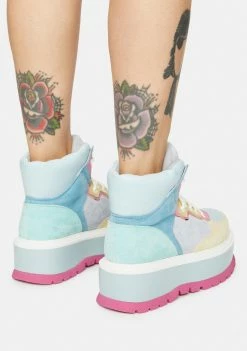Koi Footwear Blue Multi Sumikko Platform Sneakers Platforms
