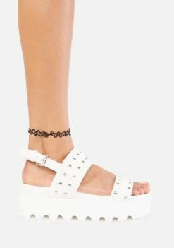 Koi Footwear Solitude Studded Platform Sandals Platforms