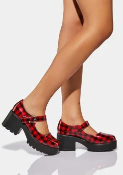 Koi Footwear Flats Cher Checkered Mary Janes