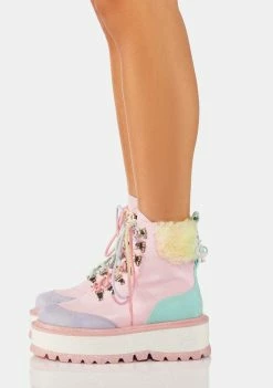Koi Footwear Candy Tears Glitter Platform Boots Platforms
