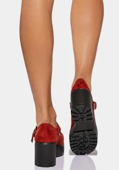 Koi Footwear Orange Tira Suede Mary Janes