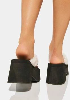 Koi Footwear Sugar Paws Fluffy Flatform Sandals Platform Sandals
