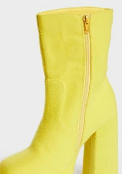 Koi Footwear X Teletubbies Yellow Platform Boots