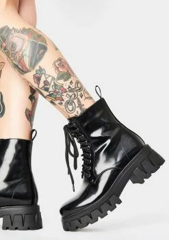 Koi Footwear Bright Shadow Patent Boots Boots & Booties