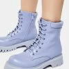 Koi Footwear Purple Redoran Padded Combat Boots