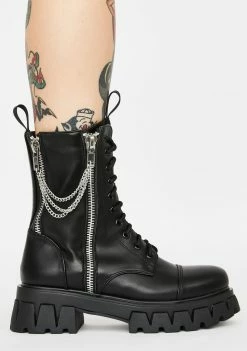 Koi Footwear Mergo Chain Combat Boots Boots & Booties