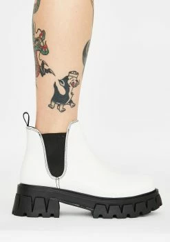 Coupon ๐ฅฐ Koi Footwear White Raptor Chelsea ๐ฅพ Boots Platforms โ๏ธ 7 Koi Footwear White Raptor Chelsea Boots Platforms