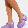 Koi Footwear Flats Dark Purple Tira Mary Janes