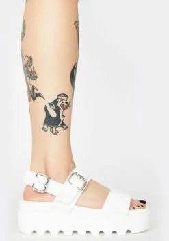 Koi Footwear Platforms White Sitri Chunky Platform Sandals