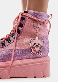 Koi Footwear Platform Boots Addy The Baddy Bear Combat Boots