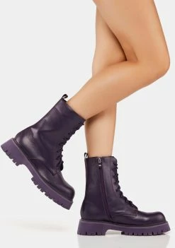 Koi Footwear Corral Military Lace-Up Boots