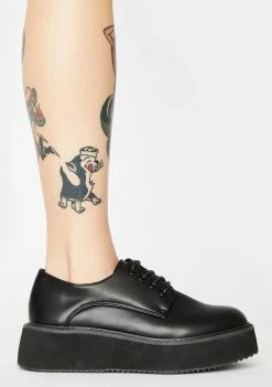 Flash Sale π Koi Footwear Black Platform Oxford π Sneakers Platforms π 7 Koi Footwear Black Platform Oxford Sneakers Platforms