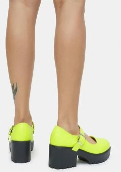 Koi Footwear Yellow Tira Mary Janes