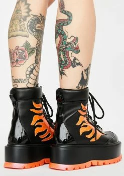 Koi Footwear Helios Flame Combat Boots
