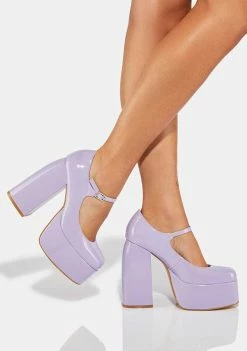Koi Footwear Lavender Sweet Attitude Platform Heels
