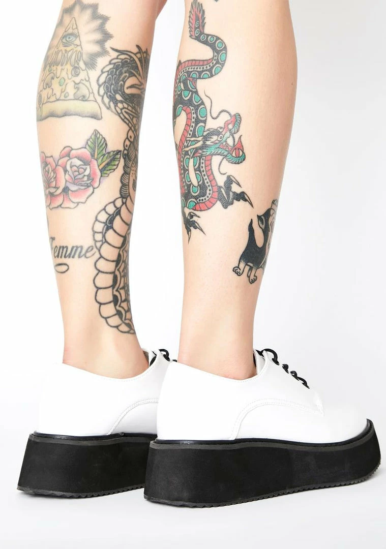 Cheapest π€© Koi Footwear Platforms White Platform Oxford π Sneakers π 6 Koi Footwear Platforms White Platform Oxford Sneakers