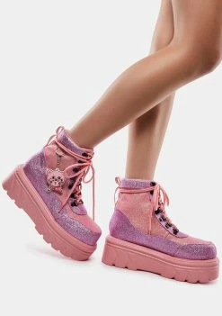 Koi Footwear Platform Boots Addy The Baddy Bear Combat Boots