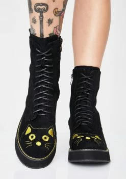Koi Footwear Felix Cat Face Ankle Boots