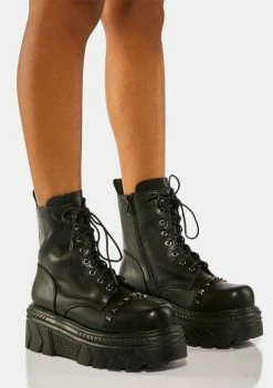 Koi Footwear Messedi Studded Combat Boots