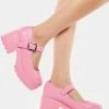 Koi Footwear Pink Tira Diamante Mary Janes