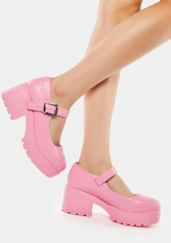 Koi Footwear Pink Tira Diamante Mary Janes