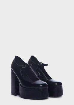 Koi Footwear Platforms Black Darkbloom Mary Janes